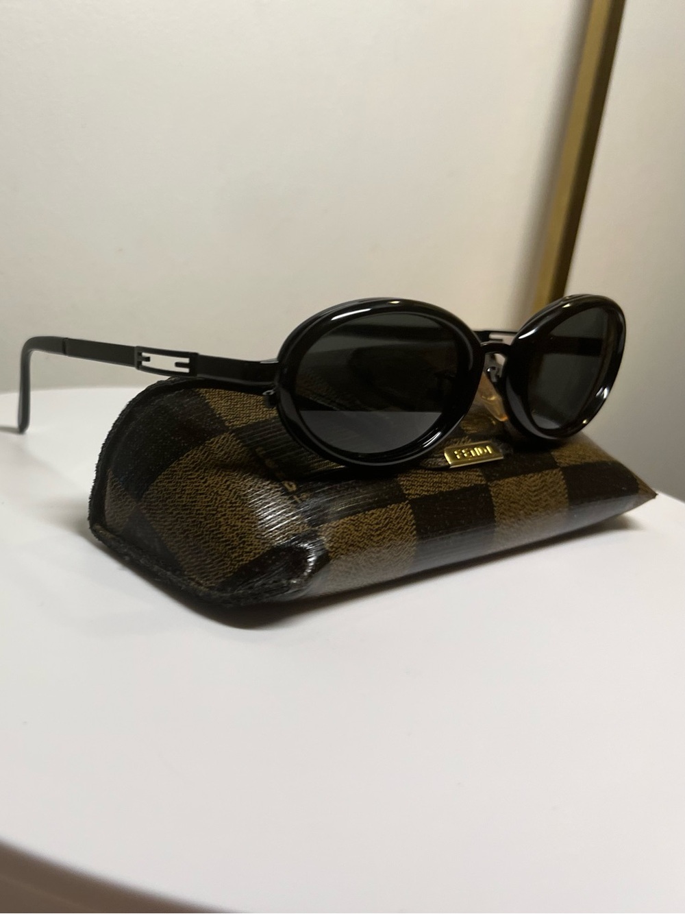 Fendi Black Sunglasses Temple Detail likes EUC